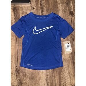 Nike Dri Fit Youth Girls T-Shirt Game Royal Size 6